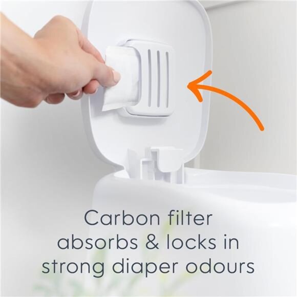 Diaper Genie Complete Pail (White) | Includes 3 Refills that hold up to 810 - Picture 5 of 6